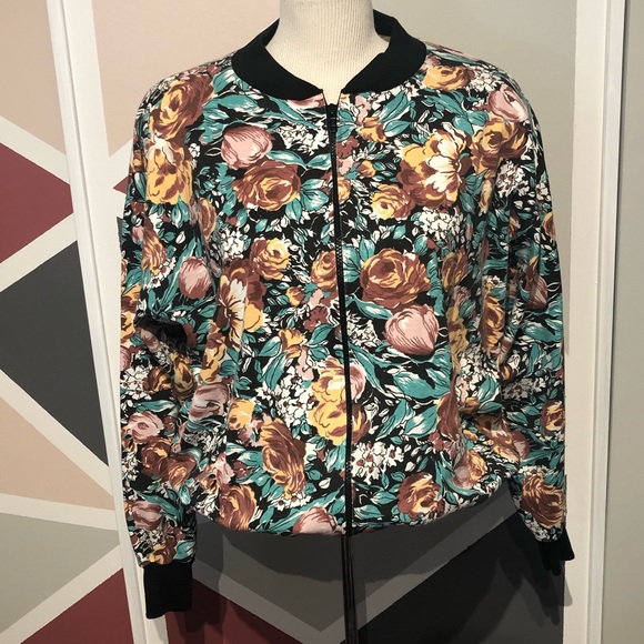 Floral Bomber Jacket S/M - Picture 1 of 7